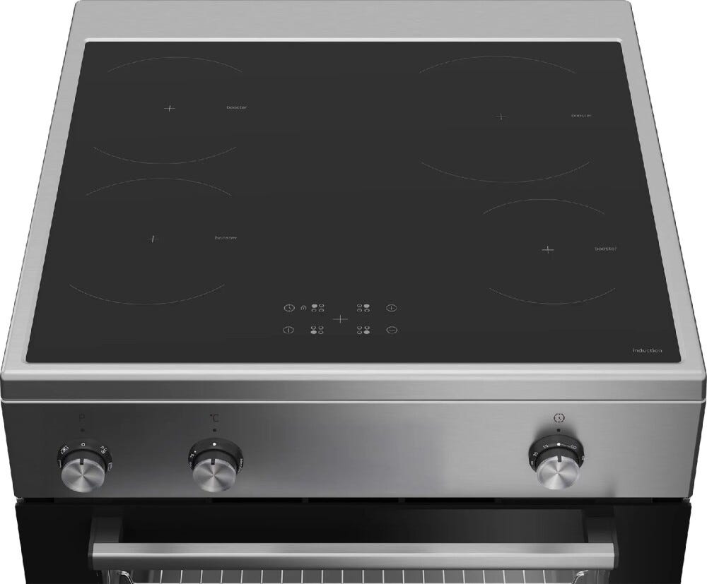 Beko FBE69100X Cucina da accosto cm. 60, 4 Zone induzione, Forno Multifunzione, SteamShine, inox