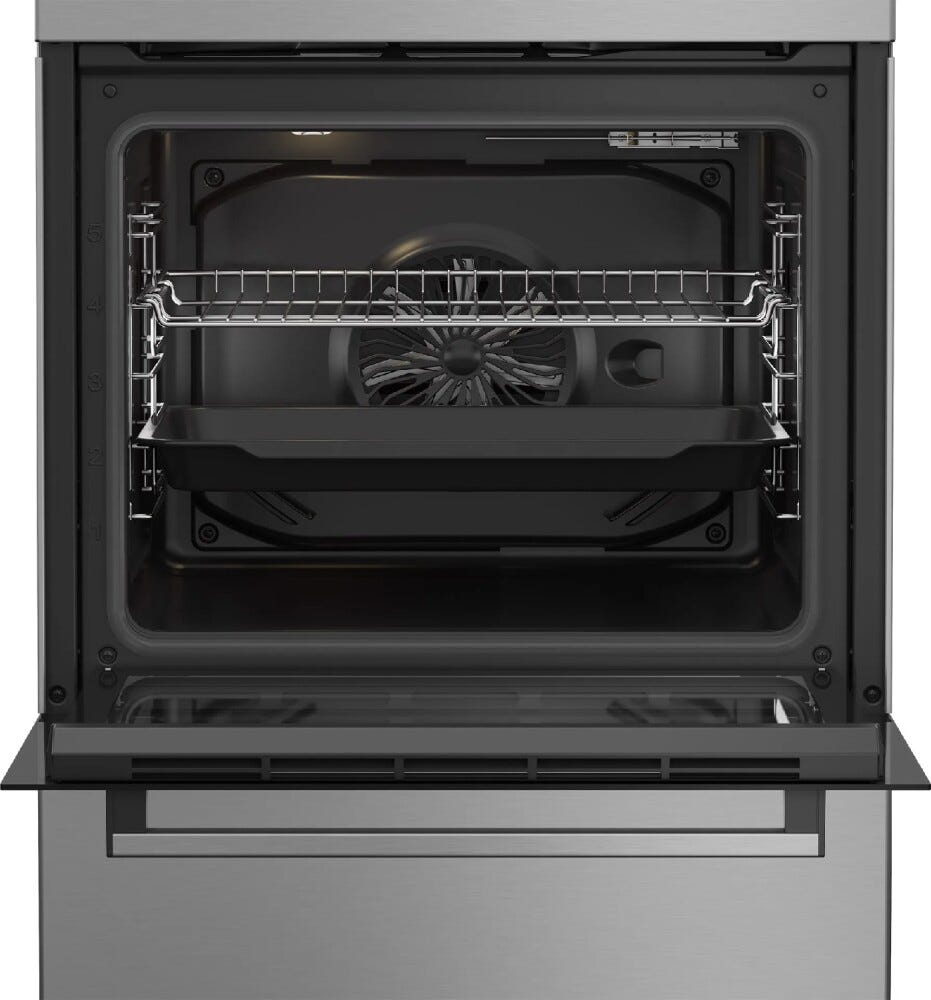 Beko FBE69100X Cucina da accosto cm. 60, 4 Zone induzione, Forno Multifunzione, SteamShine, inox