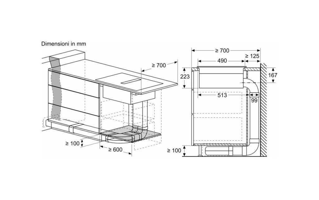Siemens ED877HQ26E iQ500 Piano cottura a induzione con cappa integrata, 82 cm, Home Connect, nero