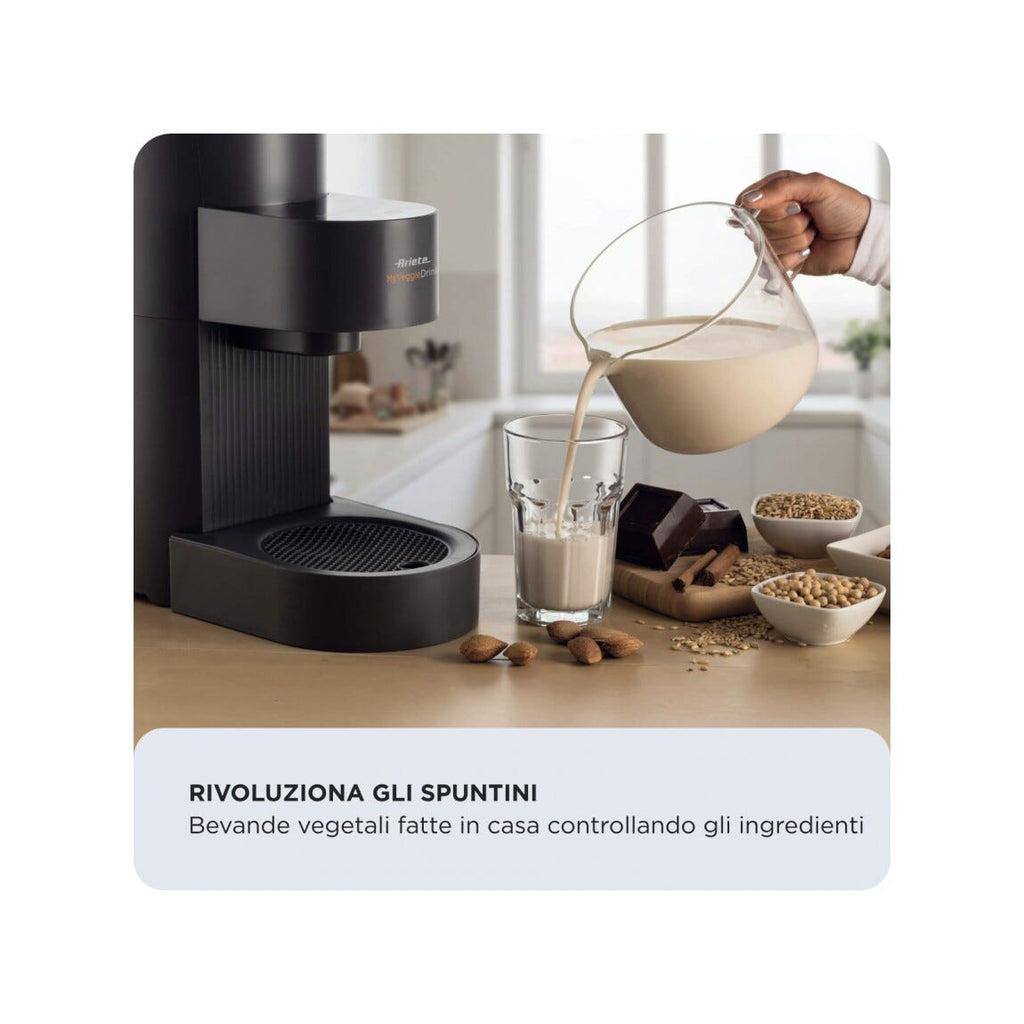 Ariete 0650/00 My Veggie Drink Macchina per bevande vegetali, 6 programmi, display touch, nero