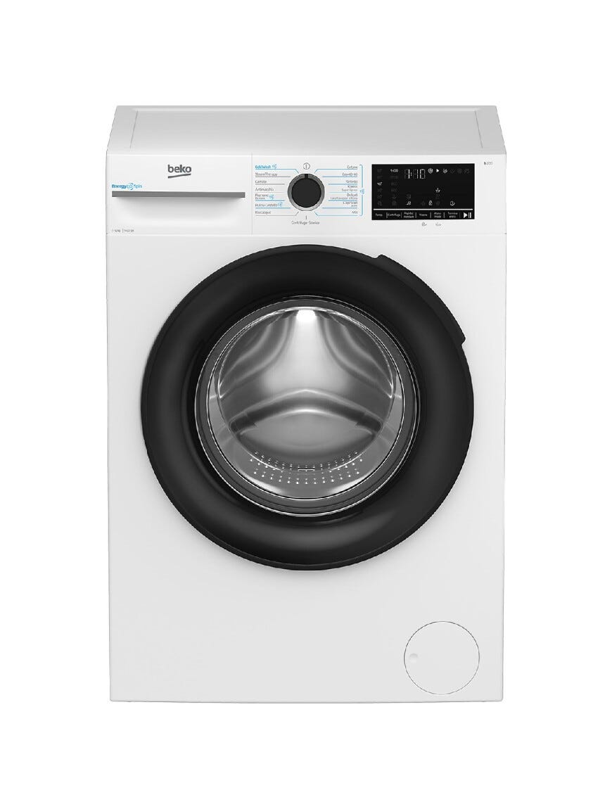 Beko BMWT31241A Lavatrice cm. 60, Capacità 12 kg, 1400 giri, Classe A, bianco