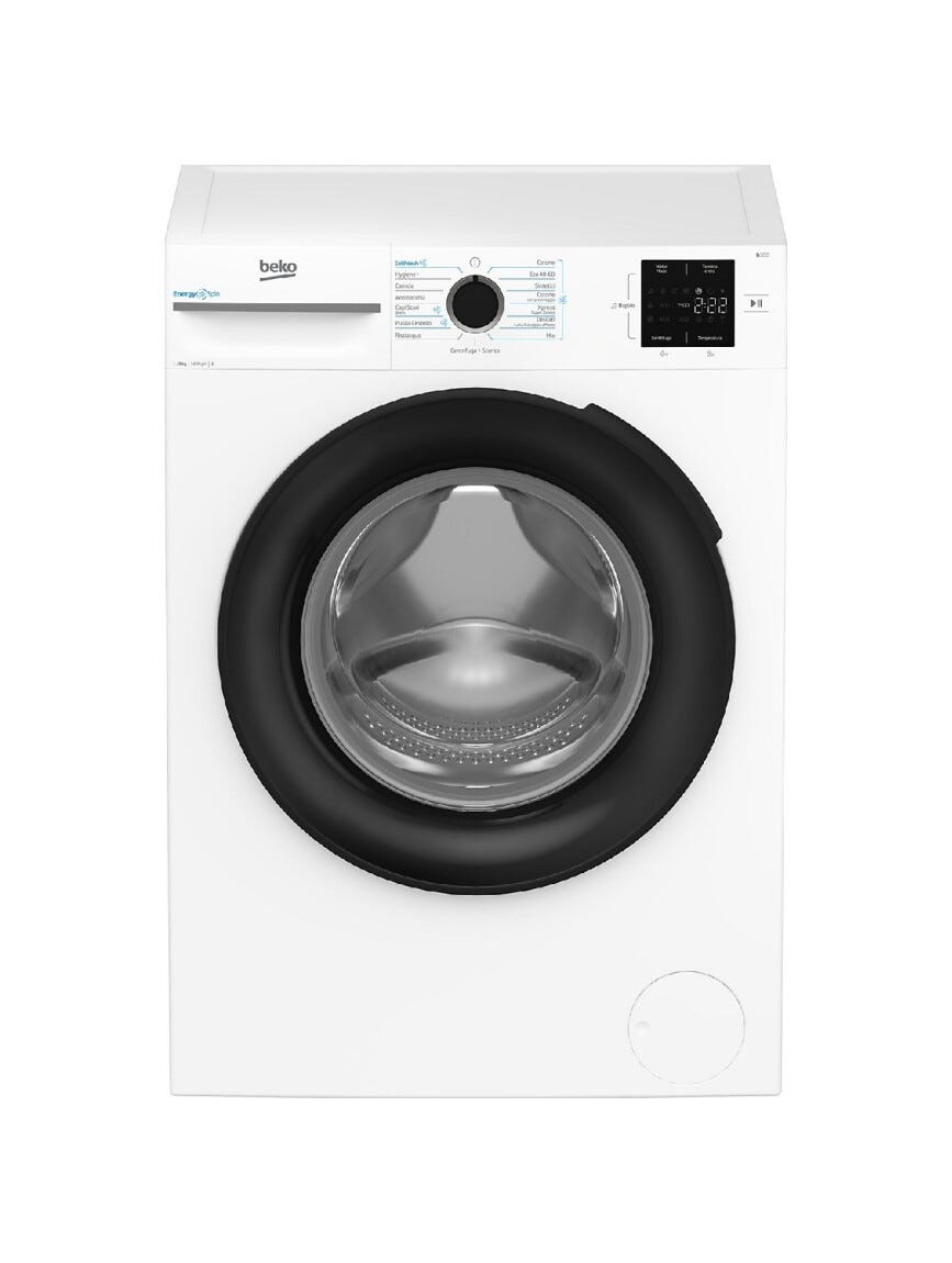 Beko MWBM8147EB b300 Lavatrice cm. 60, Capacità 8 kg, 1400 giri, Classe A, bianco