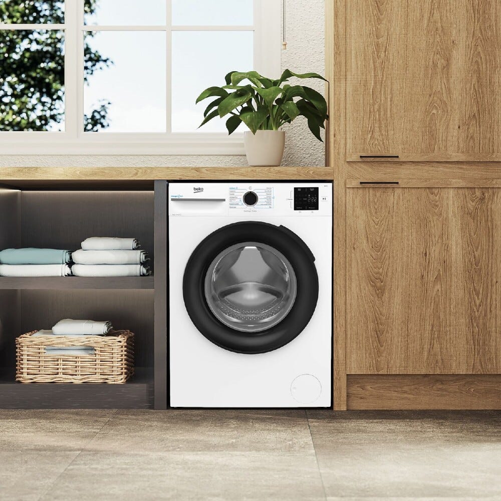 Beko MWBM8147EB b300 Lavatrice cm. 60, Capacità 8 kg, 1400 giri, Classe A, bianco