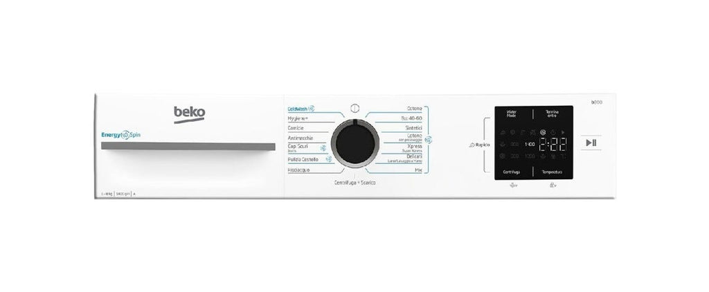 Beko MWBM8147EB b300 Lavatrice cm. 60, Capacità 8 kg, 1400 giri, Classe A, bianco