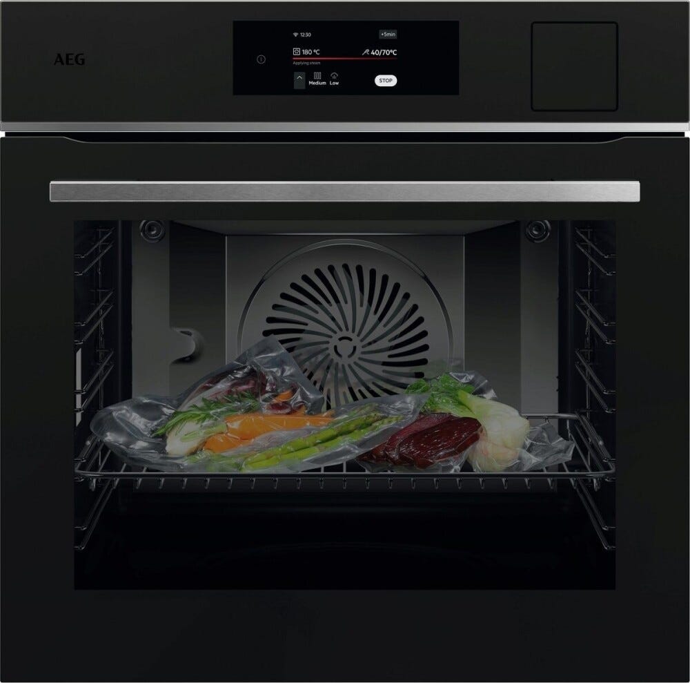 AEG TP8SB731AT Serie 8000 Mealassist Forno multifunzione a vapore, cm. 60, capacità 70 litri, SteamPro e controllo CookSmart Touch, black matt