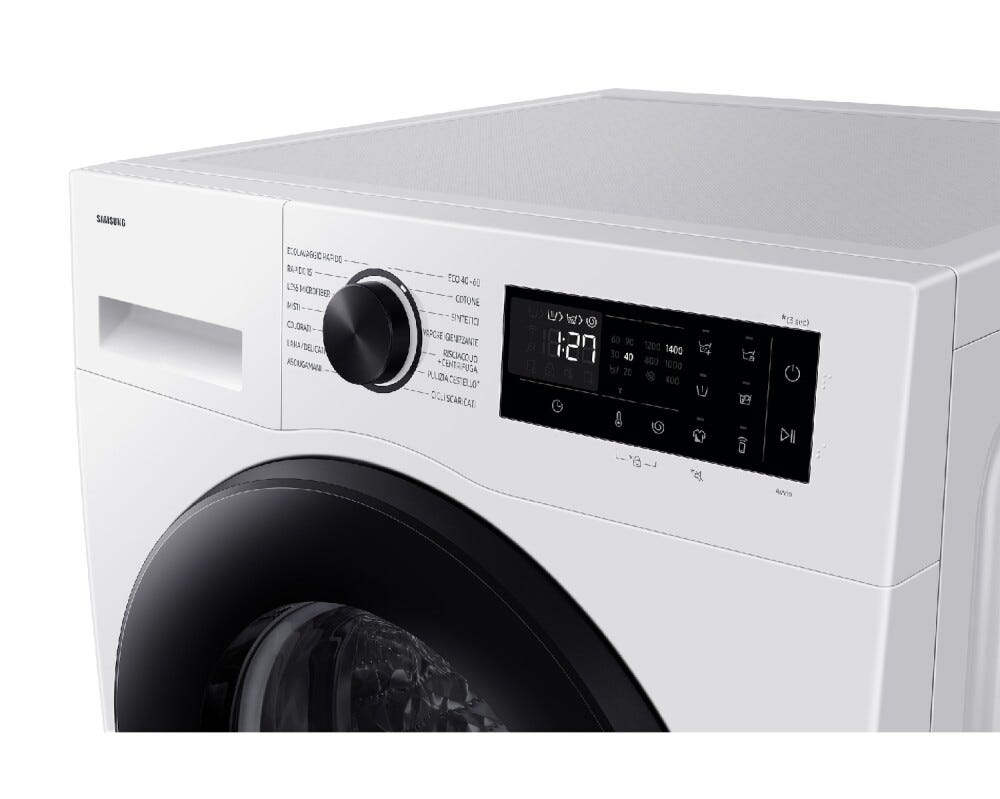 Samsung WW10FG5U34AEET Crystal Clean Lavatrice 10 kg, EcoBubble, Wi‑Fi SmartThings, bianco