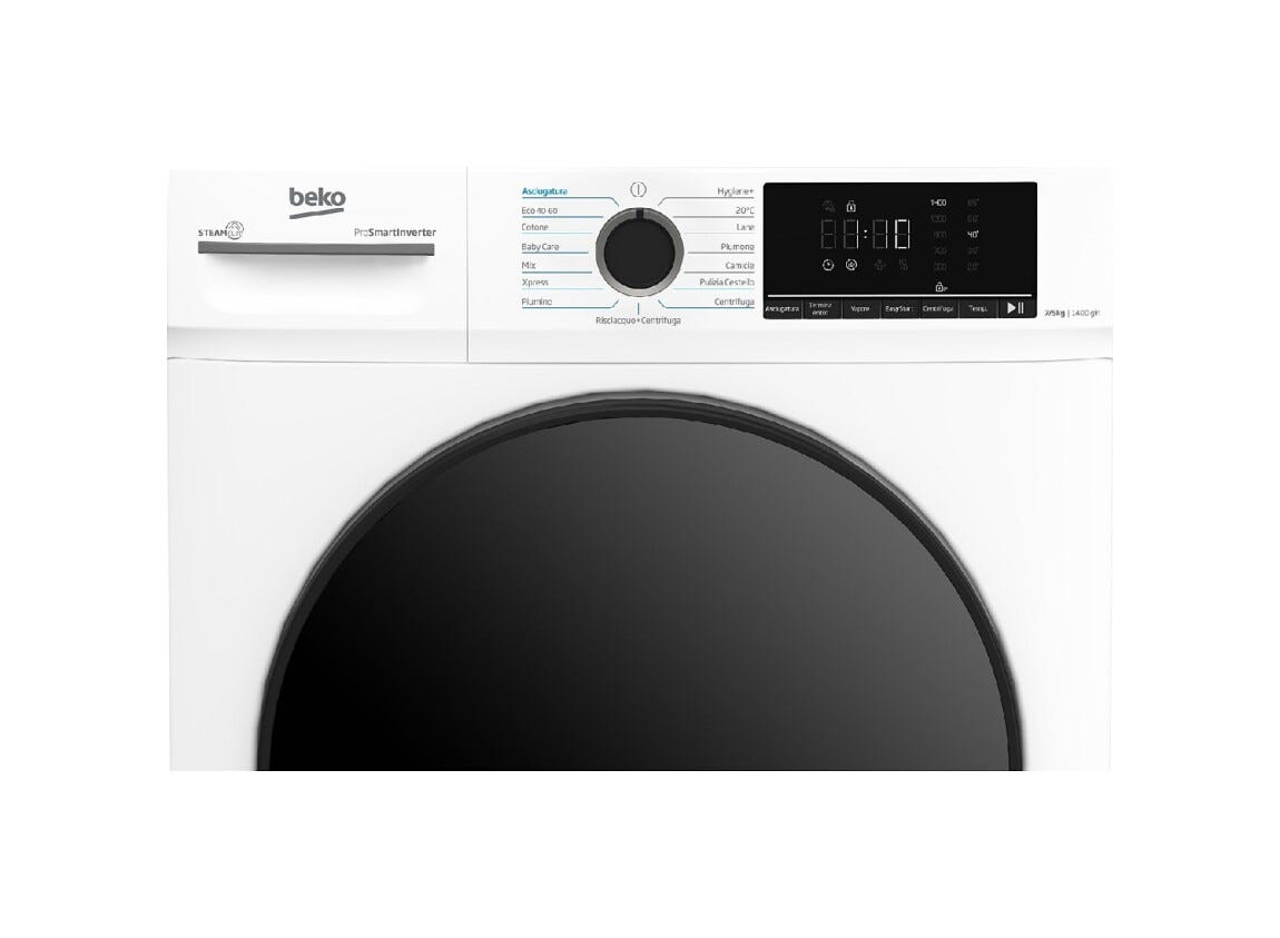 Beko BMDSC7545B Lavasciuga cm. 60, lavaggio 7 kg, asciugatura 5 kg, 1400 giri, classe energetica D, bianco