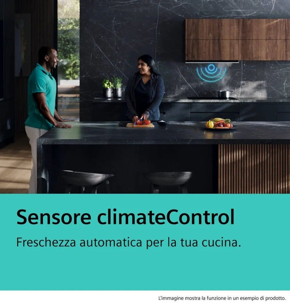 Siemens EX87BNX68E iQ700 Piano cottura a induzione con cappa integrata, 82 cm, Matt Edition, Home Connect, nero opaco