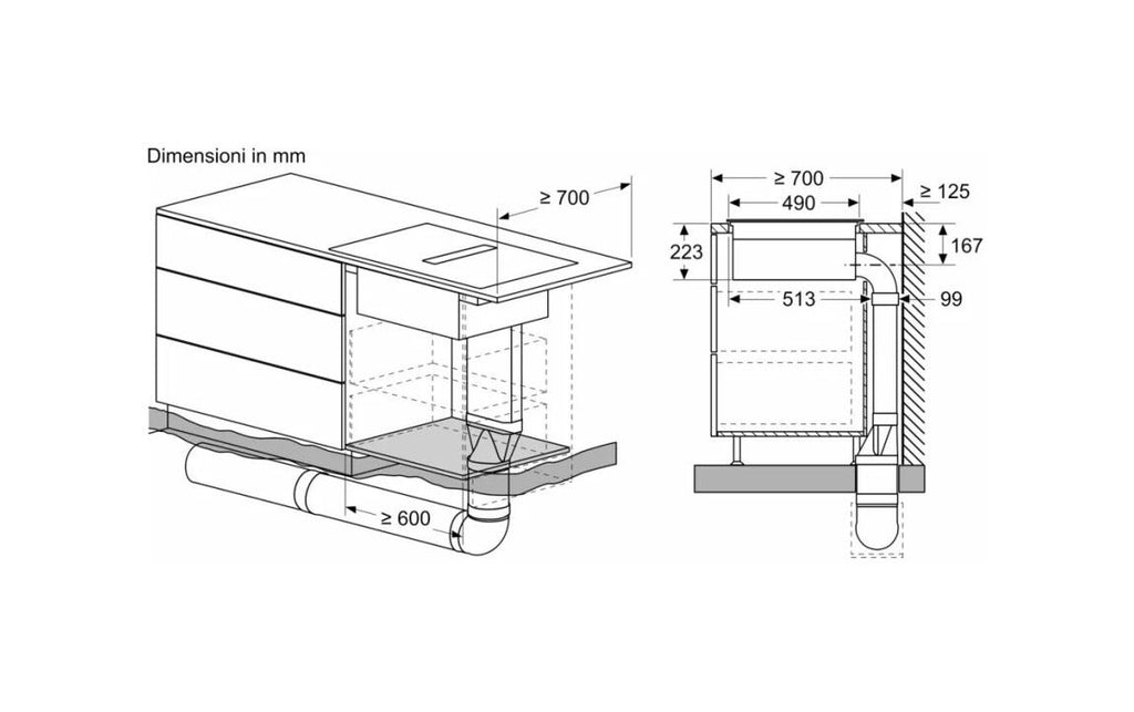 Siemens EX87BNX68E iQ700 Piano cottura a induzione con cappa integrata, 82 cm, Matt Edition, Home Connect, nero opaco