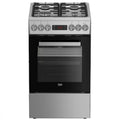 Beko FSM52321DXDT Cucina da accosto cm. 50, piano cottura a gas, forno multifunzione ventilato, inox