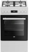 Beko FSM51339DWDS Cucina da accosto cm. 50, piano cottura a gas, forno elettrico ventilato, bianco