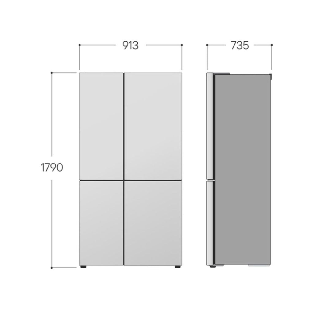 LG GSLC41EPPE Frigorifero con congelatore side by side, cm 91, h 179, lt 641, essence matte black