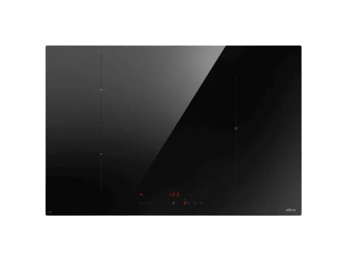 Elica RATIO CONNEX 803 PLUS BL Piano cottura a induzione 80 cm, zona bridge, vetro nero