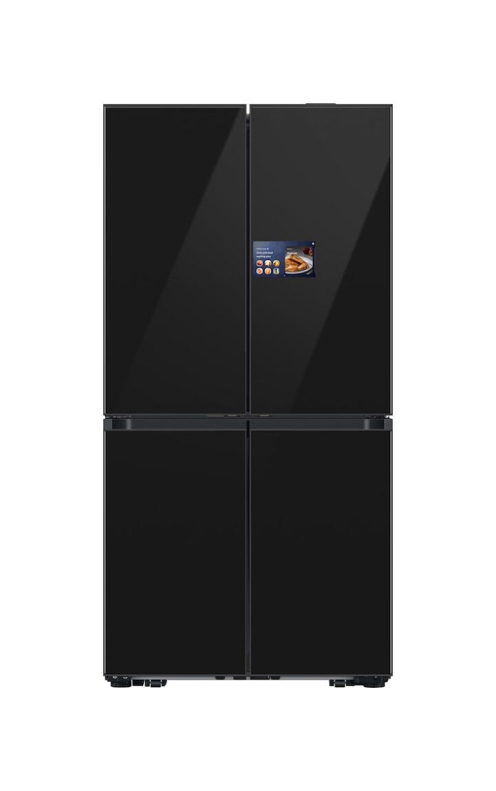 Samsung RM90F67CECEO Frigorifero con congelatore 4 porte, Bespoke AI Series 9, 654 L, SpaceMax, AI Home, vetro nero grafite