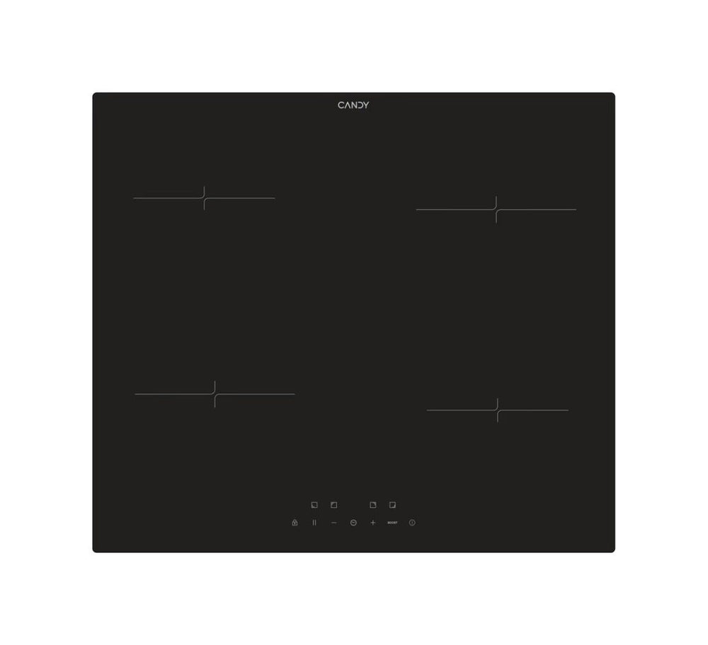 Candy CI642CA Piano cottura a induzione 4 zone, Power Management, controllo touch, vetroceramica nero