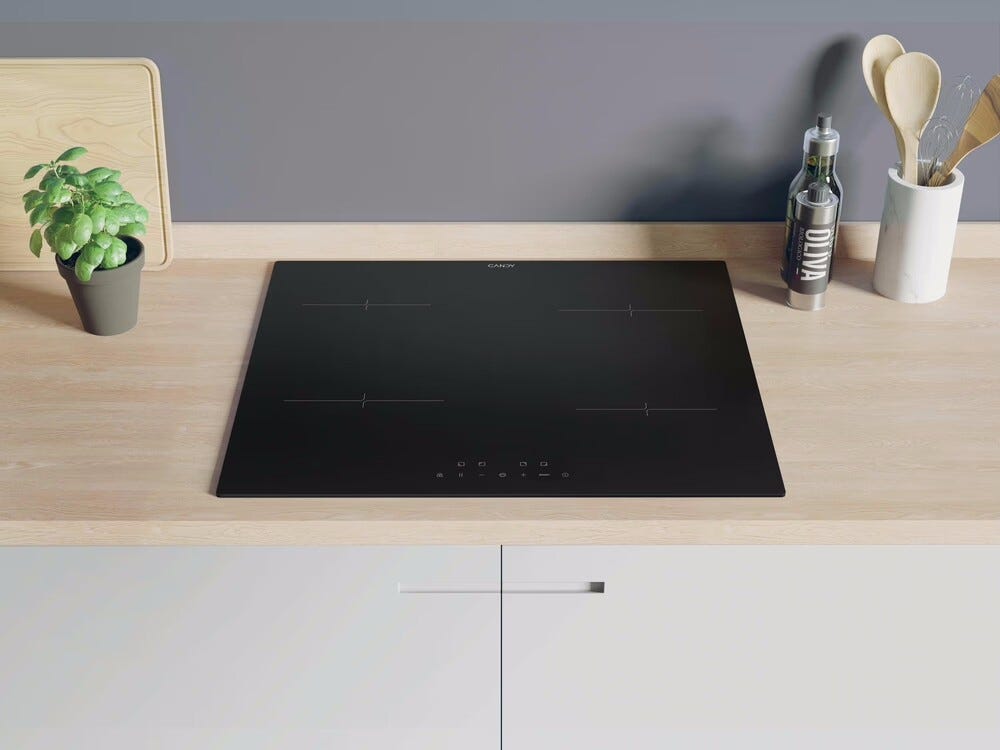 Candy CI642CA Piano cottura a induzione 4 zone, Power Management, controllo touch, vetroceramica nero