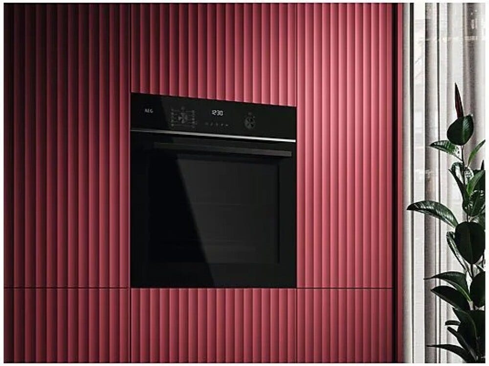 AEG TS6PB51ZAB serie 6000 SenseCook forno incasso multifunzione, 60 cm, 71 litri, pirolitico, con sensore di temperatura SenseCook e wifi, estetica nera