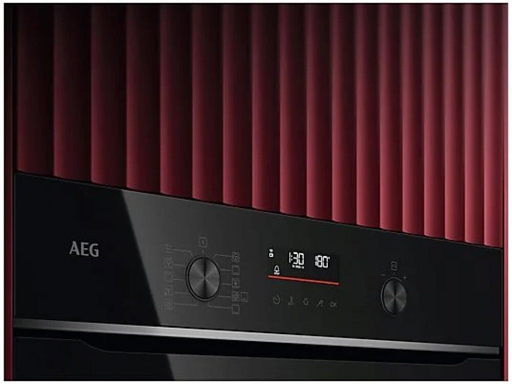 AEG TS6PB51ZAB serie 6000 SenseCook forno incasso multifunzione, 60 cm, 71 litri, pirolitico, con sensore di temperatura SenseCook e wifi, estetica nera
