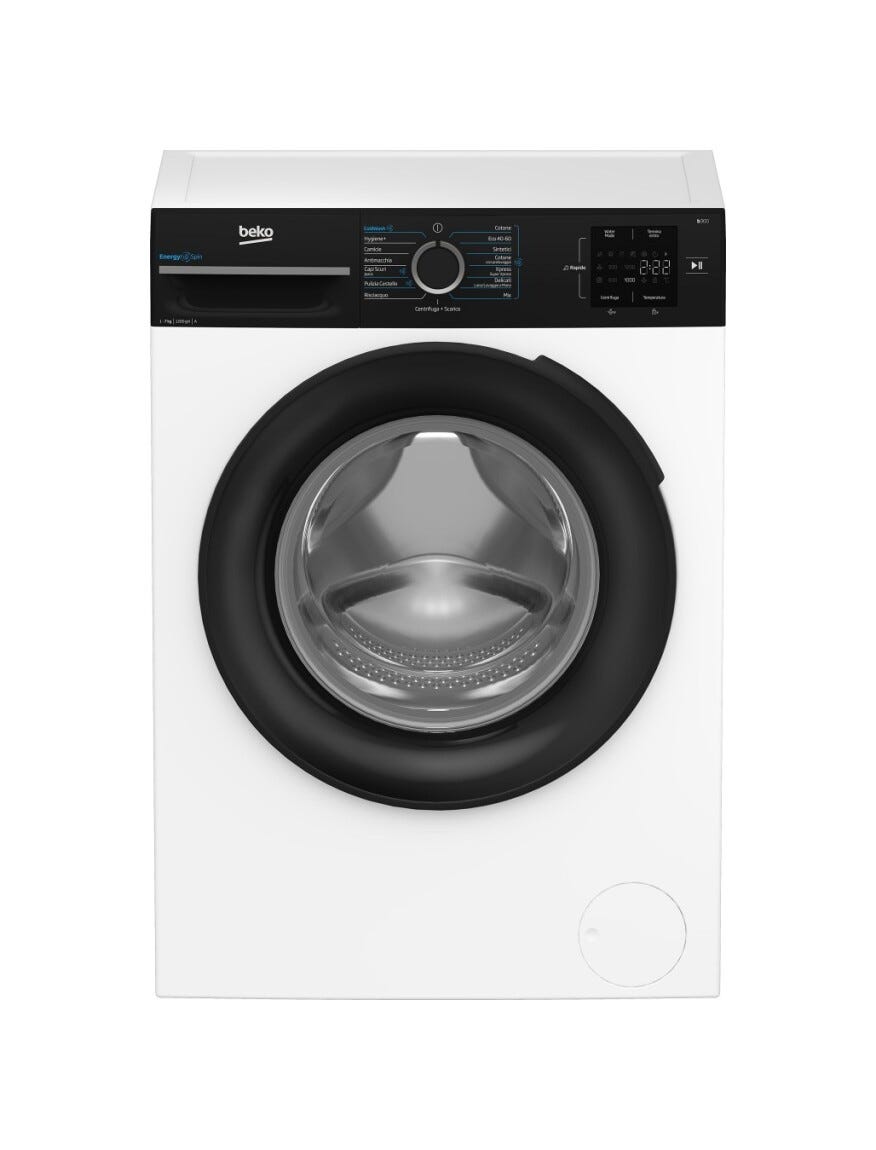 Beko BMWSEP7126EB Lavatrice cm. 60, capacità 7 kg, 1200 giri, carica frontale, motore inverter, bianco