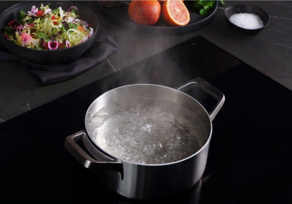 AEG OIO74B00IB serie 6000 Piano cottura a induzione, cm. 70, 4 zone, FlexInduction, Hob²Hood, vetro nero
