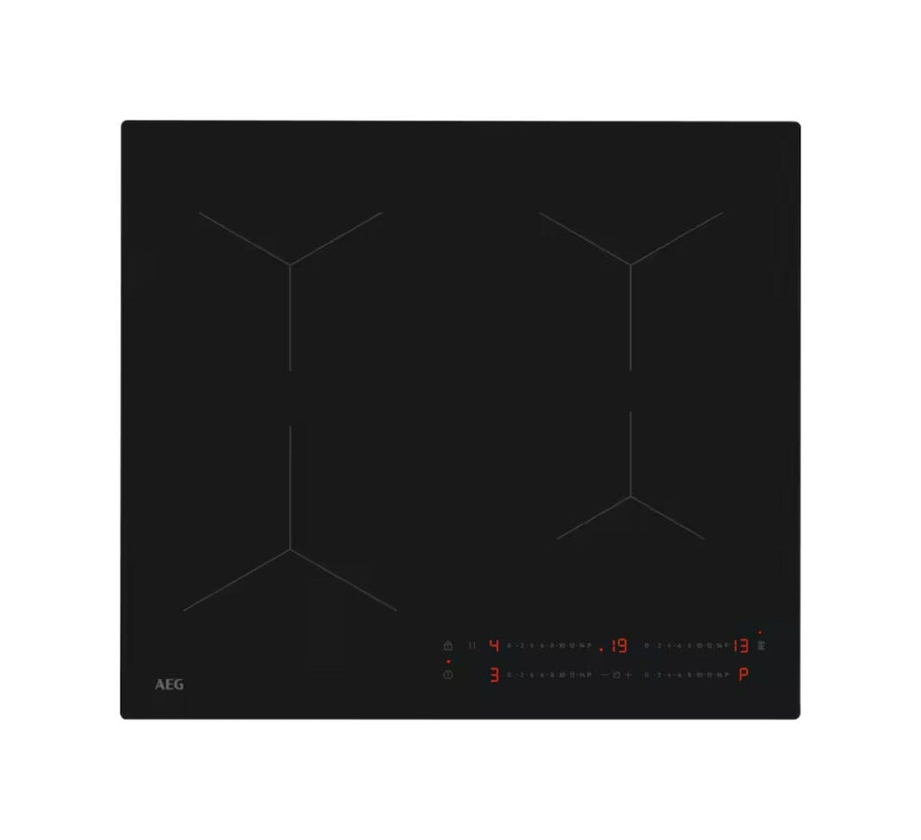 AEG TO64IA0AIT serie 5000 piano cottura a induzione, cm. 60, 4 zone, Hob²Hood, Funzione Power, vetroceramica nero opaco, SaphirMatt