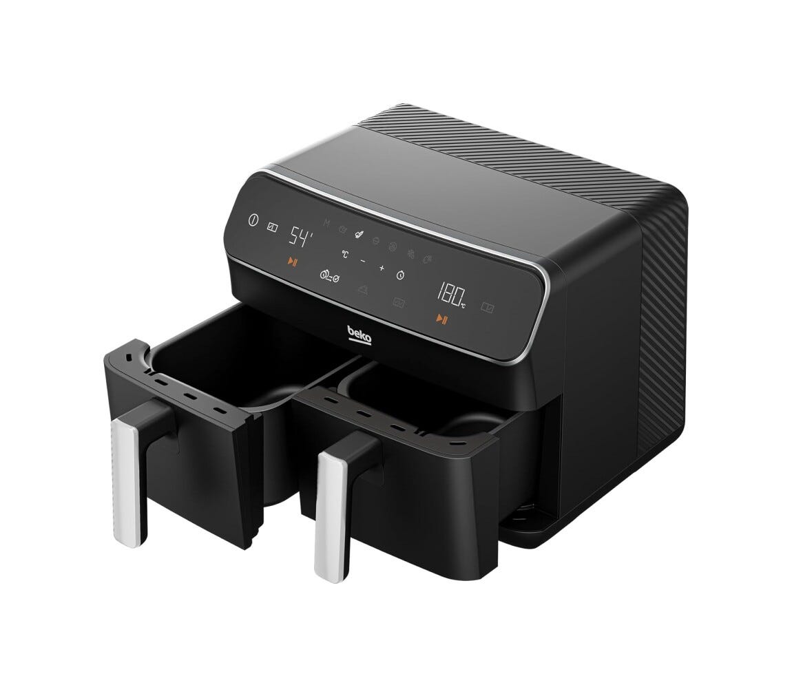 Beko FRL 5388 B EF 7100 Friggitrice ad aria, capacità 5,5 L, display digitale, nero