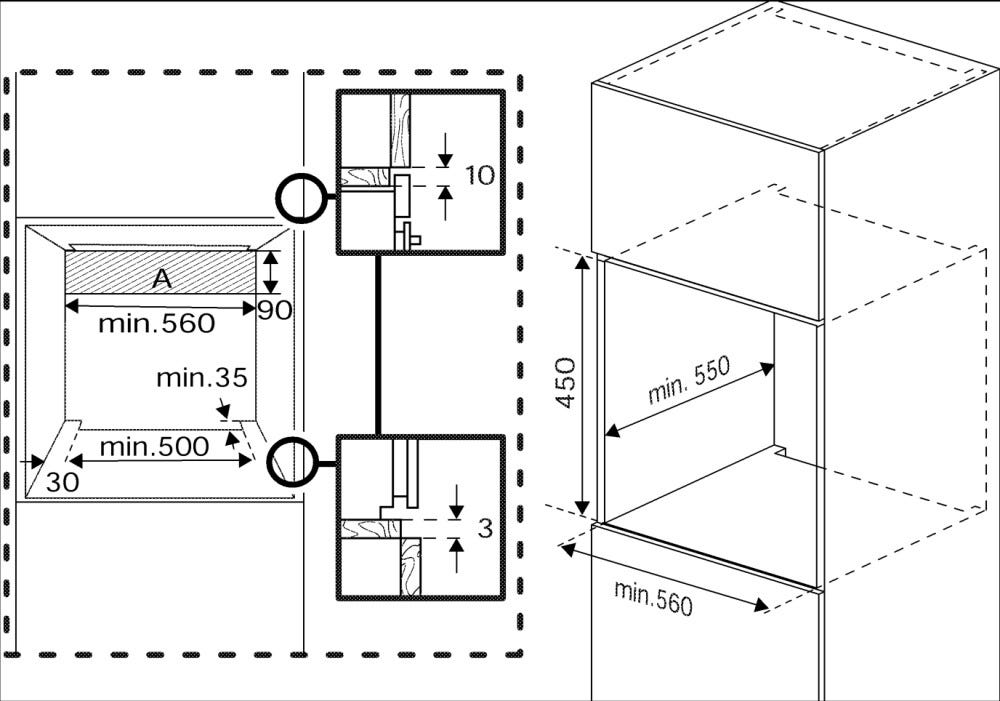 Beko BBCM13300B Forno a microonde da incasso con grill cm. 60, capacità 22 litri, comandi meccanici, nero