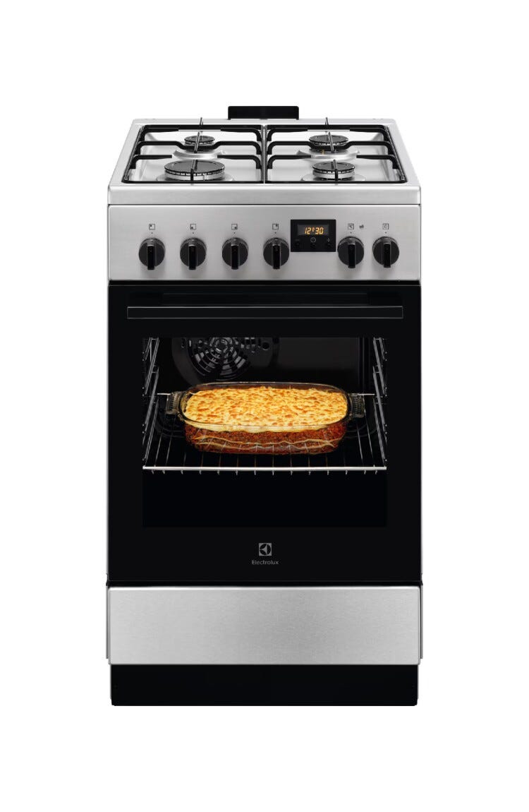 Electrolux LKK540232X Serie 500 SurroundCook Cucina da accosto, 50 cm, 4 Fuochi Gas, inox