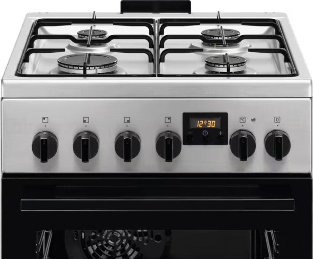 Electrolux LKK540232X Serie 500 SurroundCook Cucina da accosto, 50 cm, 4 Fuochi Gas, inox