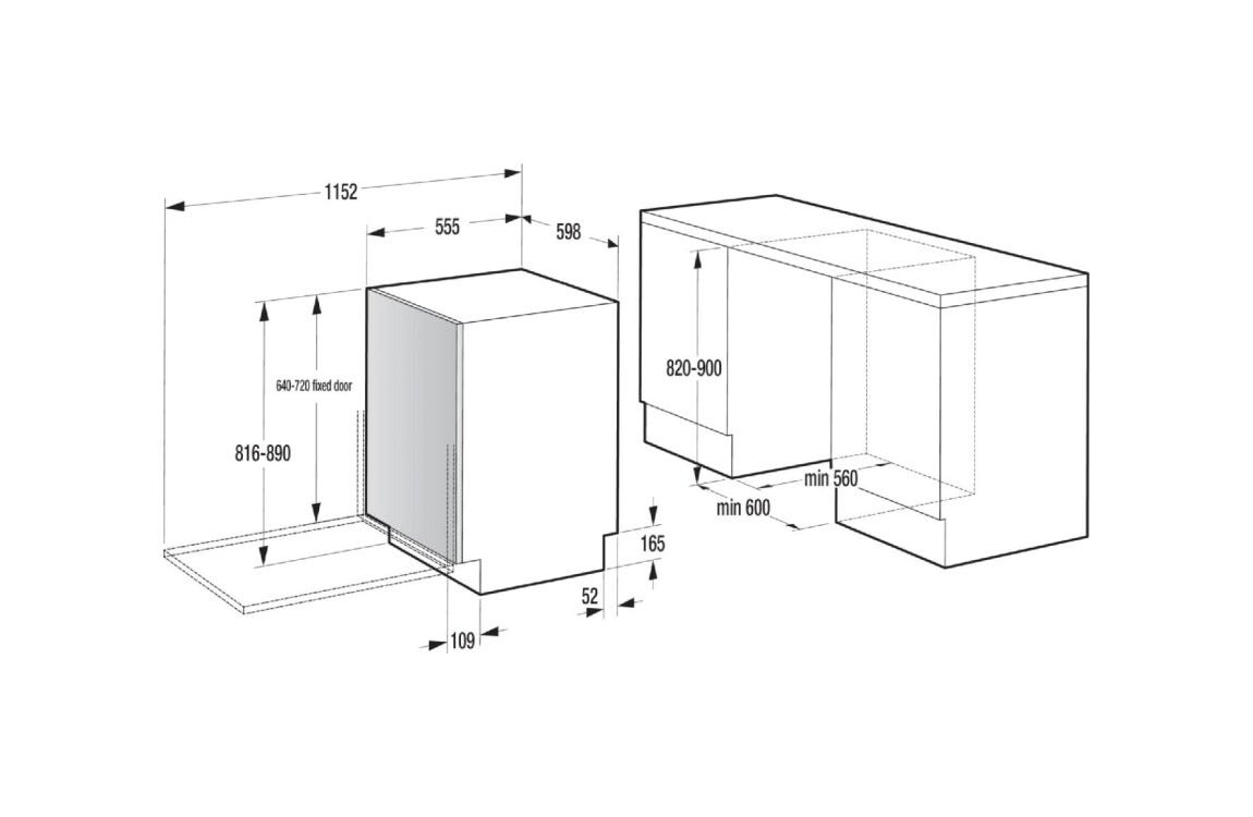 Gorenje GV693A65AD G600 Lavastoviglie da incasso cm. 60, 16 coperti, 8 programmi, TotalDry, SuperSilent