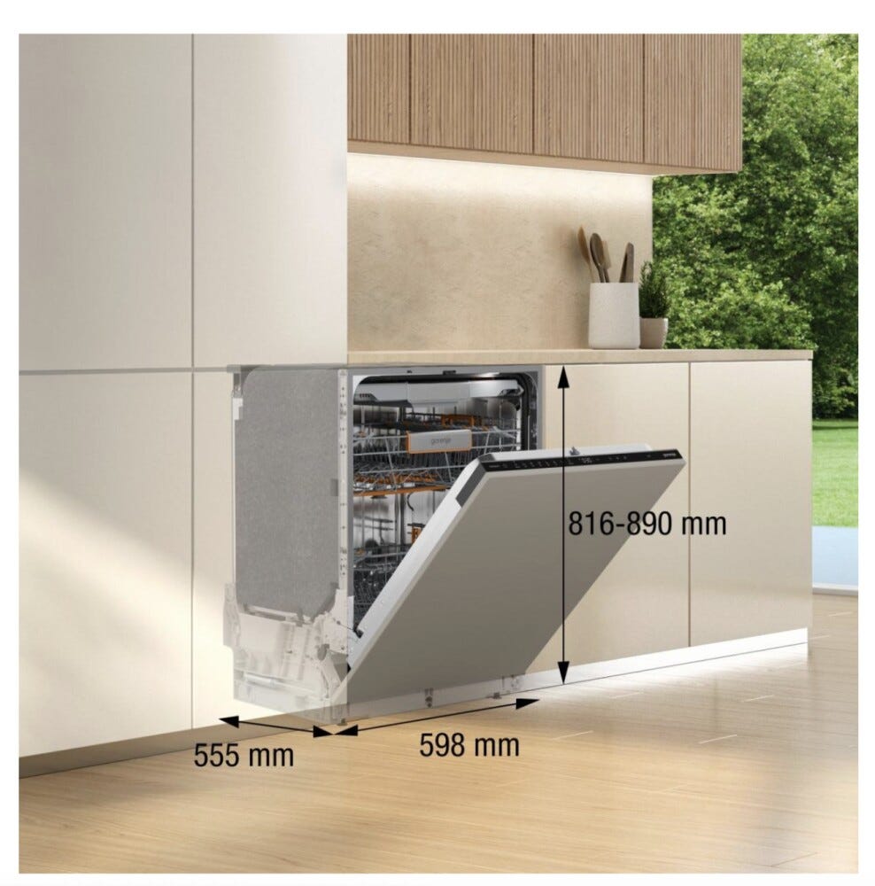Gorenje GV693A65AD G600 Lavastoviglie da incasso cm. 60, 16 coperti, 8 programmi, TotalDry, SuperSilent