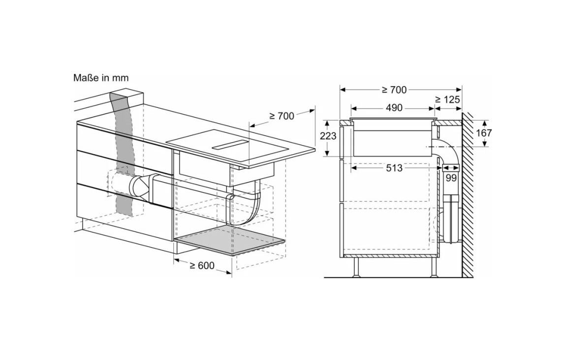 Siemens ED851HQ26M iQ500 Piano cottura a induzione con cappa integrata, 81 cm, CombiZone, Home Connect, vetroceramica nero