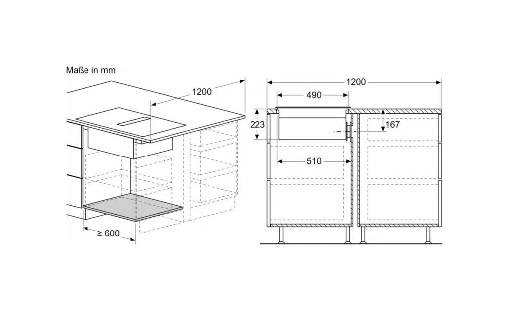 Siemens ED851HQ26M iQ500 Piano cottura a induzione con cappa integrata, 81 cm, CombiZone, Home Connect, vetroceramica nero
