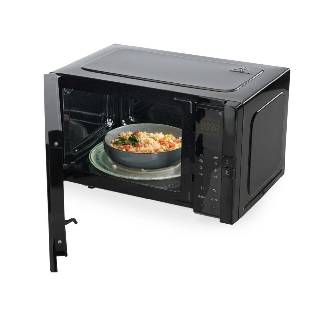 Hisense H25MOBS4HGI Forno a microonde cm. 48, capacità 25 litri, 900 W, Grill 1000 W, Tecnologia Inverter, 10 livelli di potenza, nero