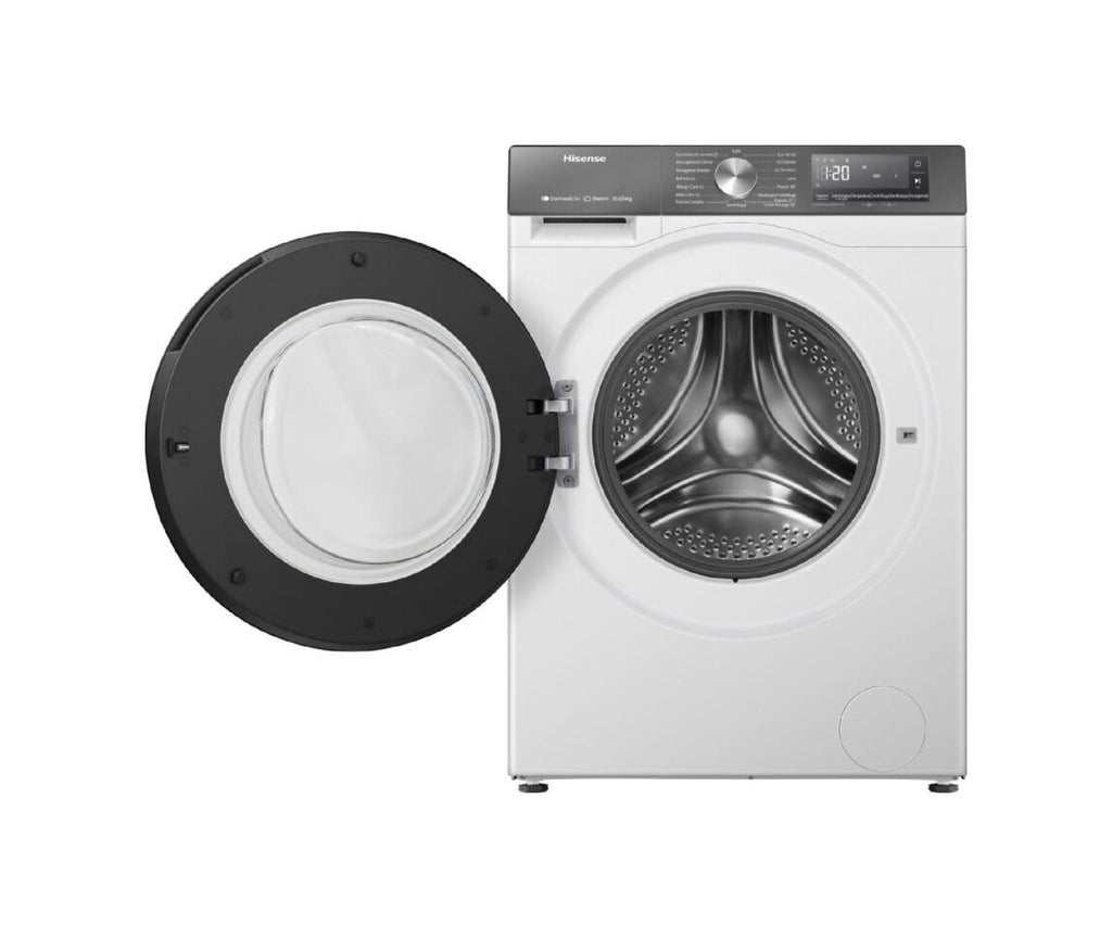 Hisense WD3S1043BW7 Lavasciuga cm. 60, 10.5 kg lavaggio, 6 kg asciugatura, motore inverter, 19 programmi, bianco