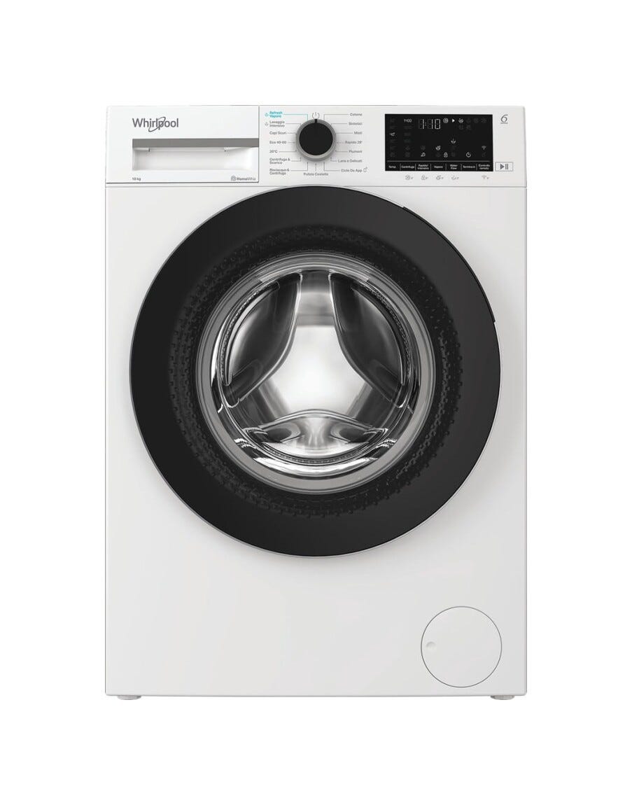 Whirlpool WAM 09WB IT Lavatrice cm. 60, capacità 10 kg, 1400 rpm, classe A, motore inverter, 6° Senso, bianco