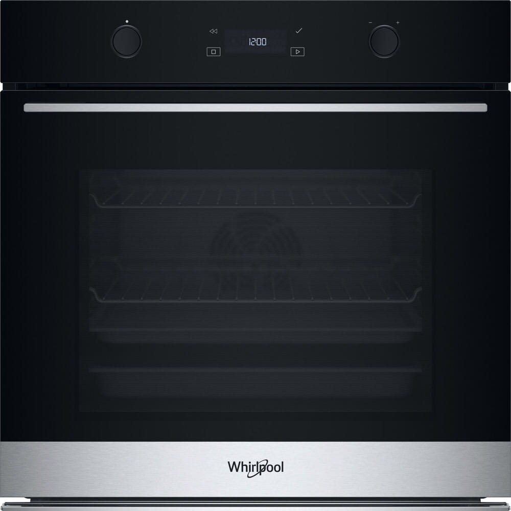 Whirlpool WOI781PU0SXA Forno elettrico cm. 60, capacità 73 litri, Pirolitico + Idrolitico, 6° SENSO FlexiClean, Pizza 310°, inox/nero