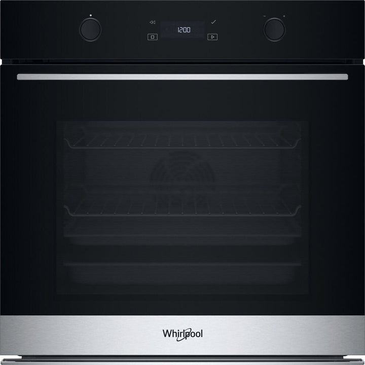 Whirlpool WOI781PU0SXA Forno elettrico cm. 60, capacità 73 litri, Pirolitico + Idrolitico, 6° SENSO FlexiClean, Pizza 310°, inox/nero