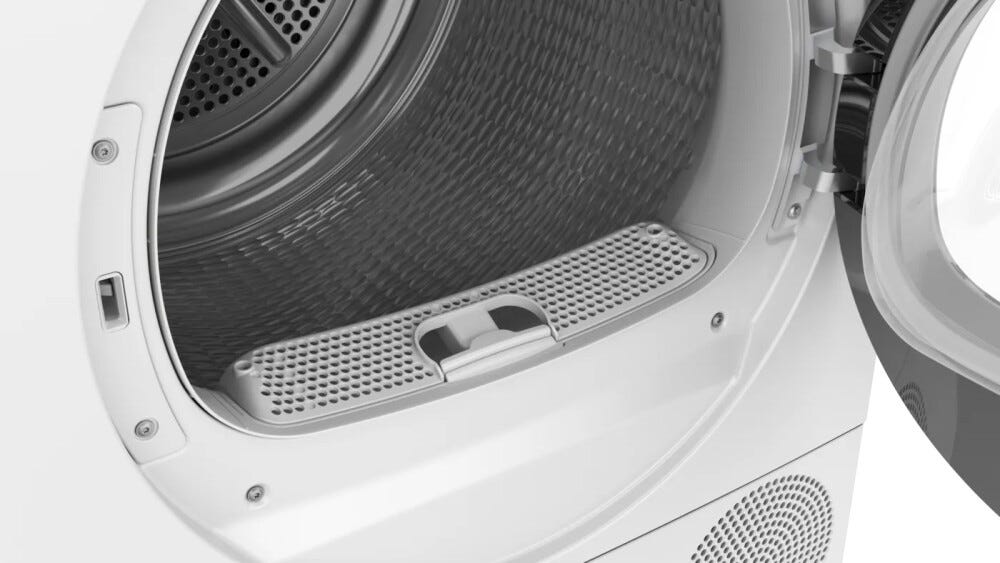 Bosch WQB246D0II serie 8 asciugatrice a pompa di calore, cm. 60, capacità 9 kg, AutoDry, Home Connect, bianco, nero