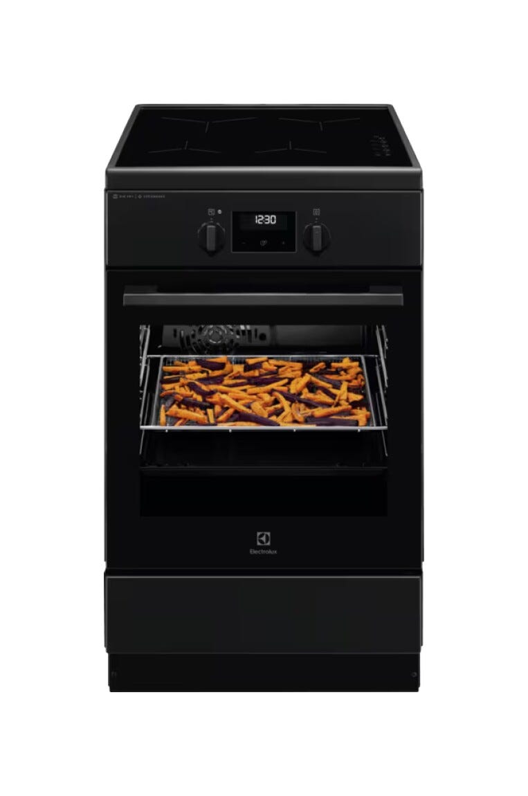 Bosch LKI564266K Steambake Cucina da accosto cm. 50, 4 zone induzione, forno termoventilato, nero opaco