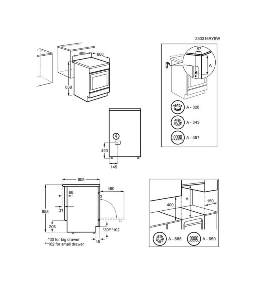 Bosch LKI564266K Steambake Cucina da accosto cm. 50, 4 zone induzione, forno termoventilato, nero opaco