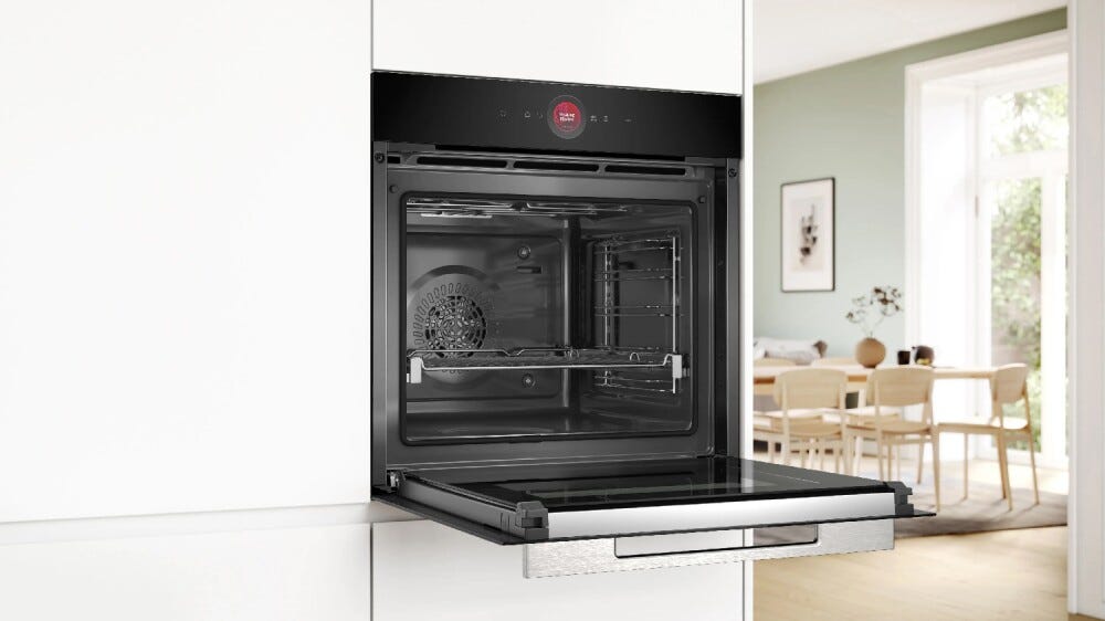Bosch HBG774KB1 serie 8 Forno elettrico da incasso cm. 60, 71 litri, pirolisi, anello di controllo digitale, classe A+, nero