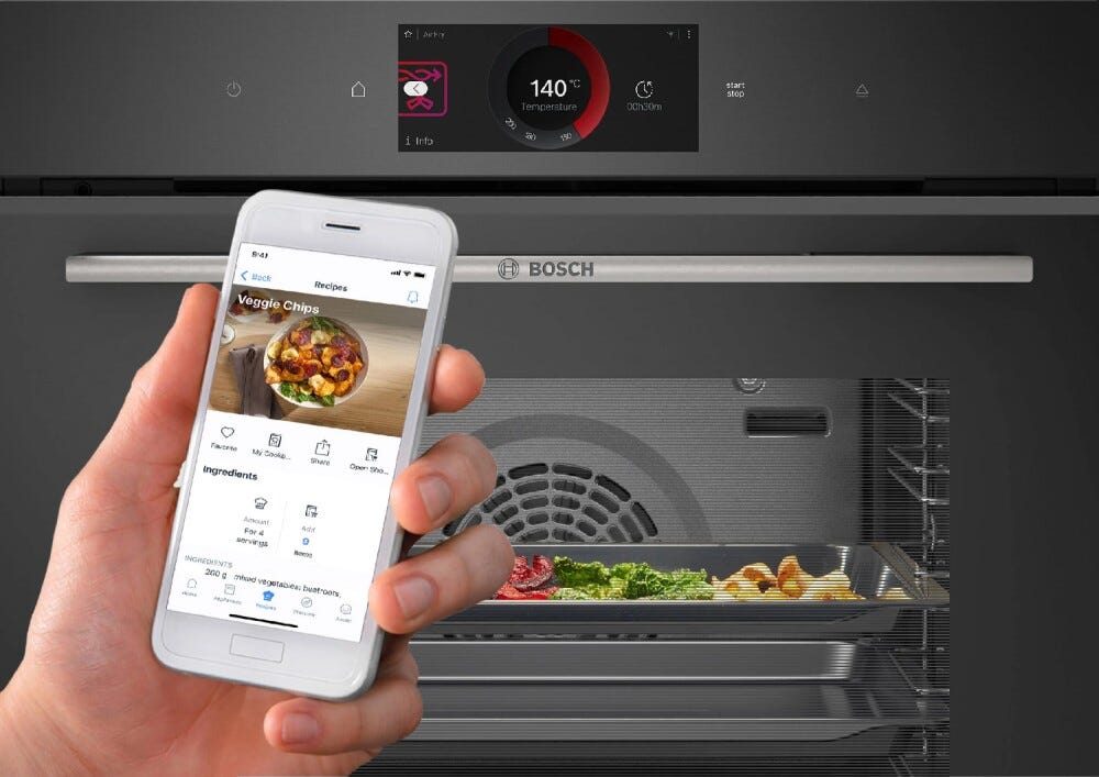 Bosch HBG774KB1 serie 8 Forno elettrico da incasso cm. 60, 71 litri, pirolisi, anello di controllo digitale, classe A+, nero
