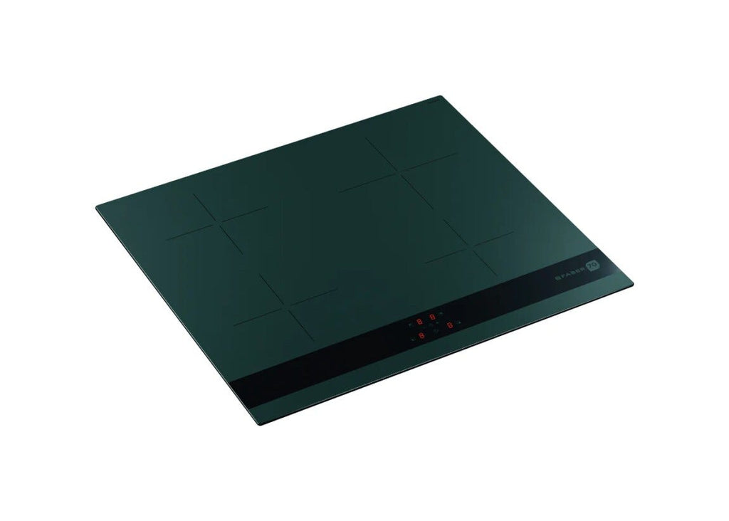 Faber FBH 64 DF Piano cottura induzione cm. 58, 4 zone cottura, timer, con funzione rilevamento pentole e Flexi Zone, vetro, dark forest
