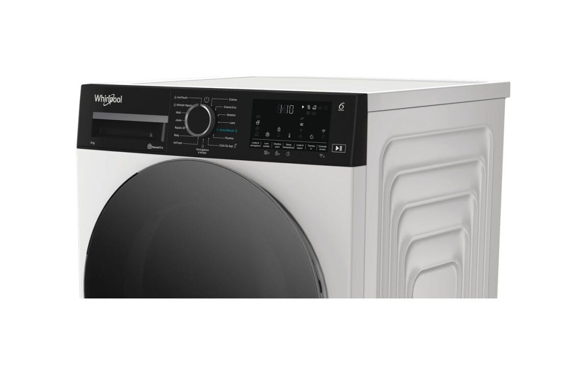 Whirlpool C WD 96M WBS IT Asciugatrice cm. 60, capacità 9 kg, Pompa di calore, Precision Dry, Silent Spin, bianco