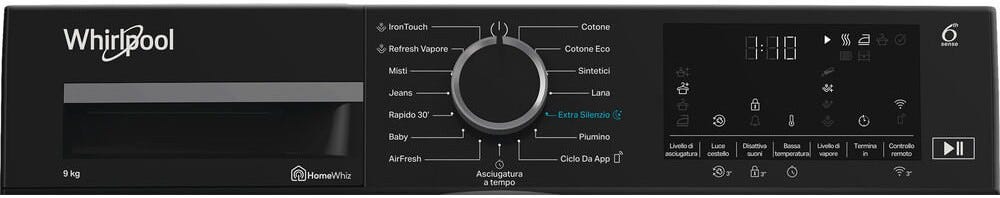 Whirlpool C WD 96M WBS IT Asciugatrice cm. 60, capacità 9 kg, Pompa di calore, Precision Dry, Silent Spin, bianco