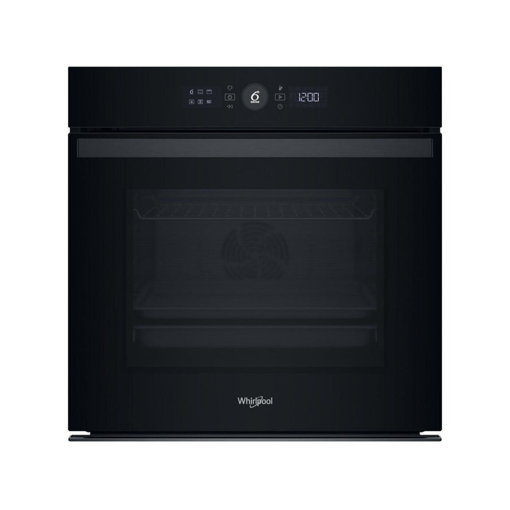 Whirlpool WOI4S8PM1SB Forno da incasso cm. 60, capacità 73 litri, Pirolisi + Idrolisi, tecnologia 6° SENSO, nero