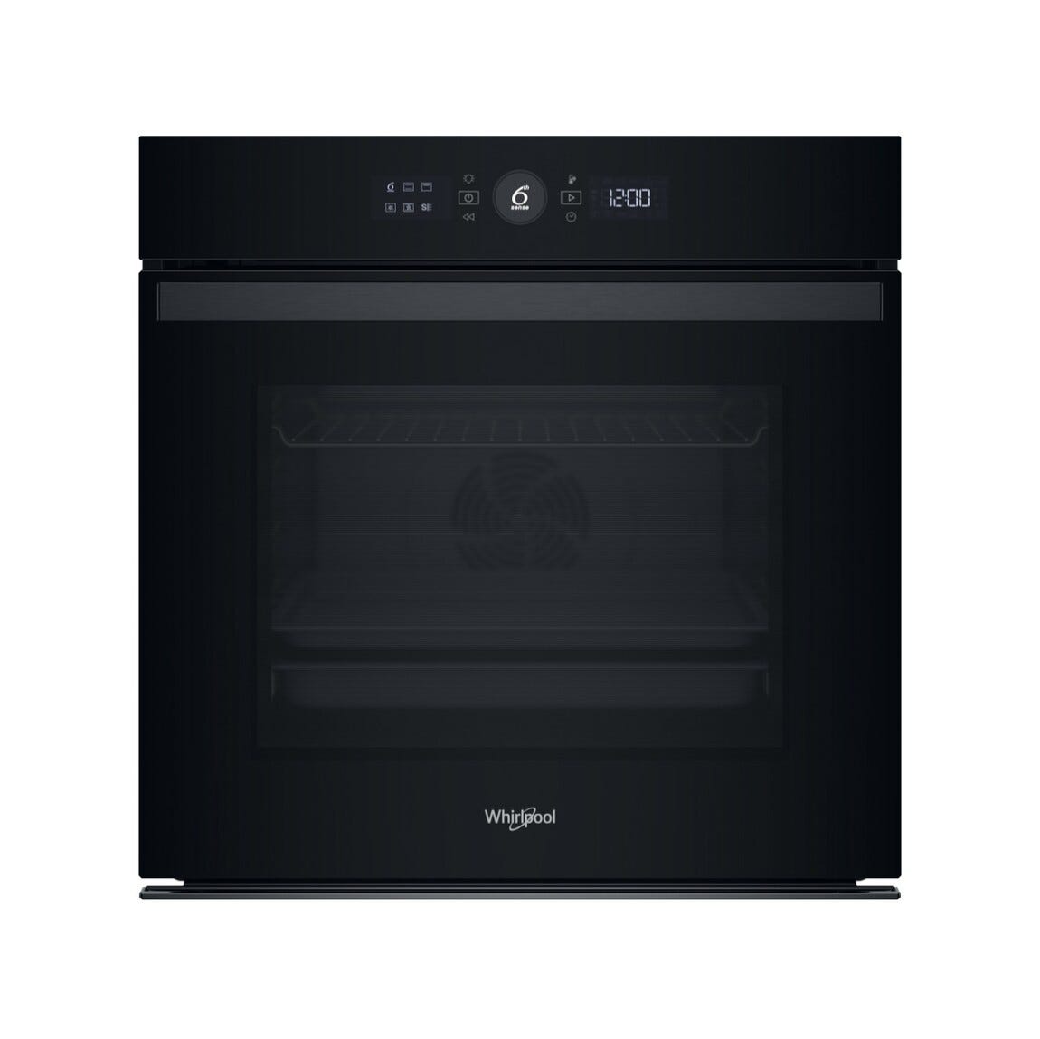 Whirlpool WOI4S8PM1SB Forno da incasso cm. 60, capacità 73 litri, Pirolisi + Idrolisi, tecnologia 6° SENSO, nero