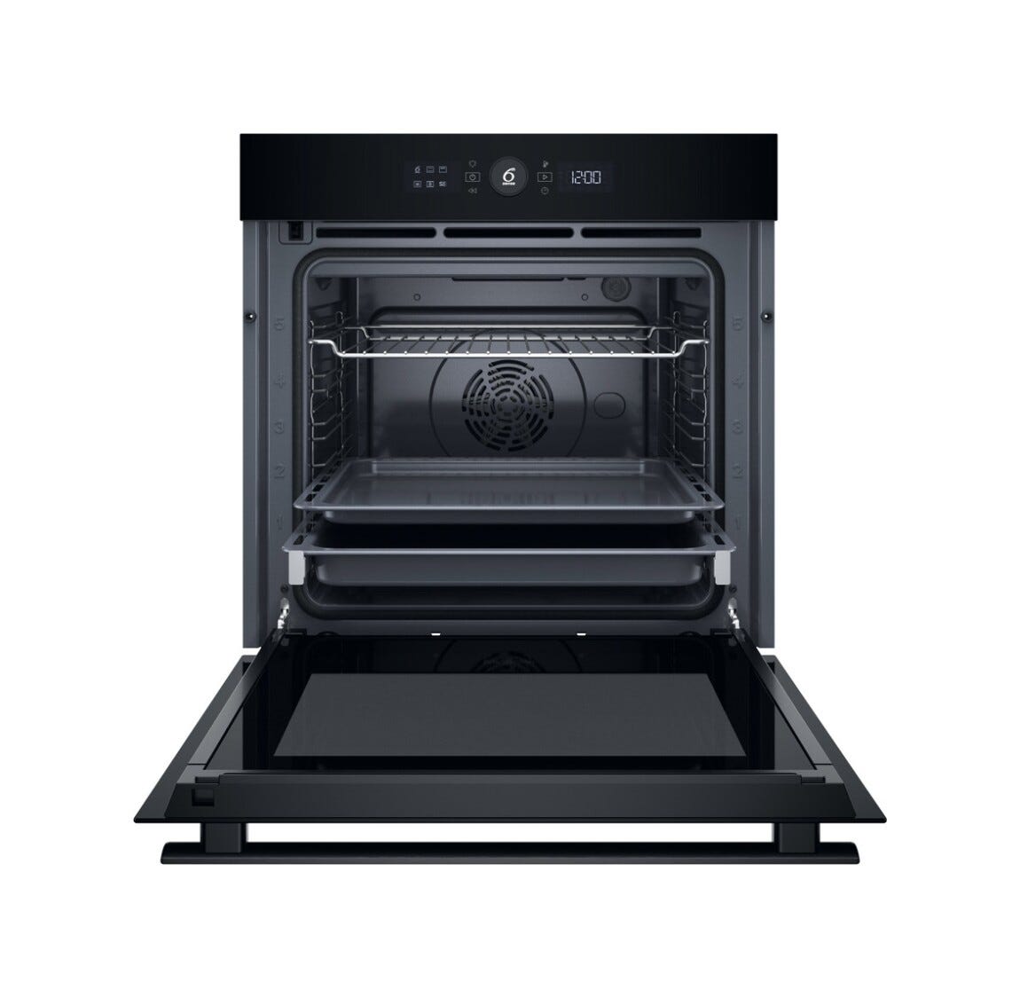 Whirlpool WOI4S8PM1SB Forno da incasso cm. 60, capacità 73 litri, Pirolisi + Idrolisi, tecnologia 6° SENSO, nero