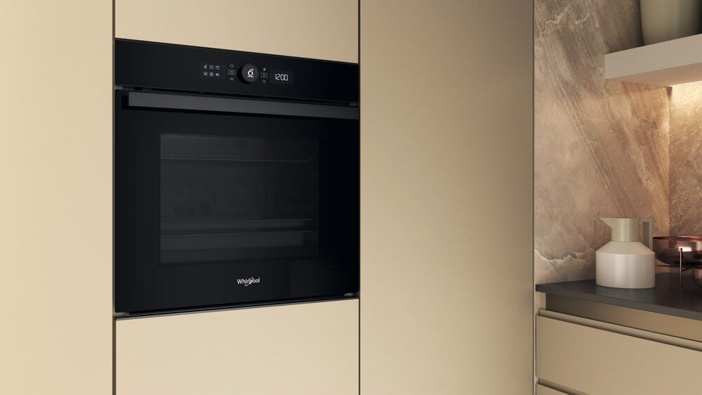Whirlpool WOI4S8PM1SB Forno da incasso cm. 60, capacità 73 litri, Pirolisi + Idrolisi, tecnologia 6° SENSO, nero